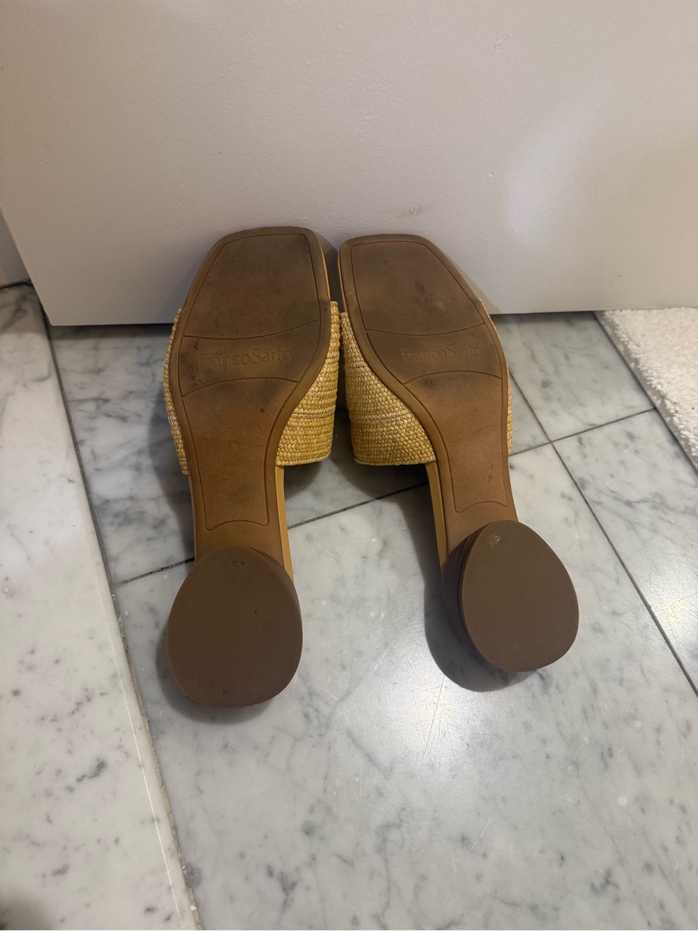 Franco Sarto Tan Woven Flip Flop Sandals - Picture 3 of 3